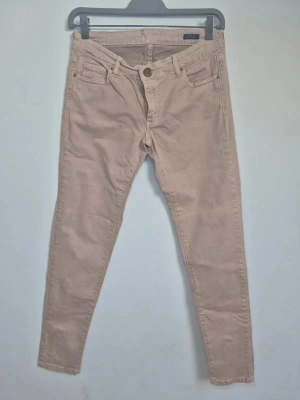 Zara Jean slim fit zippé rose poudré